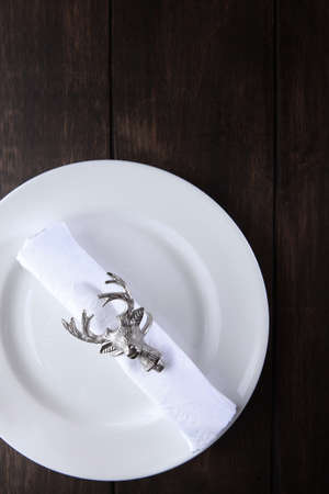Pike perch with white sauce and beans. A white plate. Menu for the restaurant. Healthy and low-calorie food. A dish of fish with beans.Close-up.の写真素材