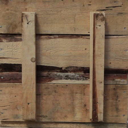 Old wood background. Old wooden box close-up. The texture of a wooden board. The background or texture of the tree .の写真素材
