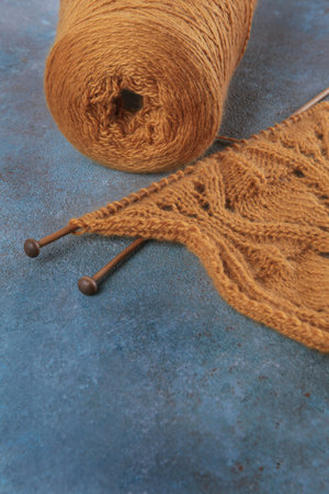 Wool yarn in bobbins. A sample is linked. The spokes are made of bamboo. Skeins of yarn for...