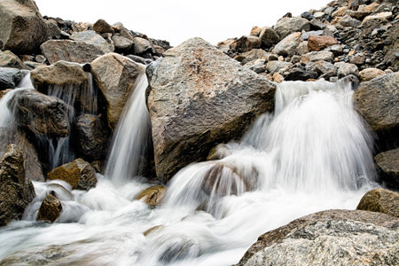 Small waterfall in Austria mountains in Tirol