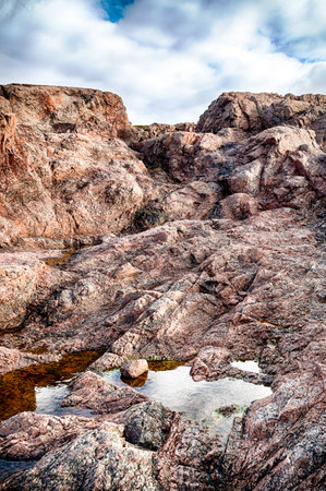 Rocks and stones near Arctic Oceanの写真素材
