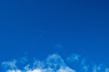 White cirrus clouds against the blue skyの写真素材