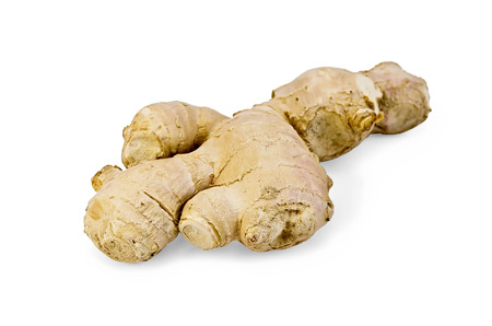 Fresh ginger root isolated on white background