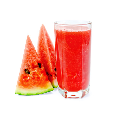 Juice watermelon in glassの写真素材