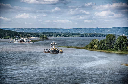 The Volga River near Bulgaria, Tatarstan. a Bolgar, Spassky District, Republic of Tatarstanの写真素材
