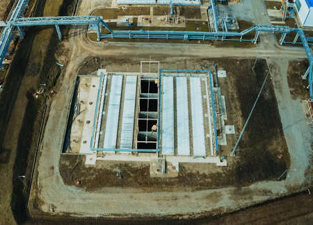 Gas compressor station. Natural gas treatment plant.