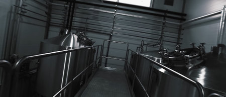 Brewery. Equipment for brewing malt and beer.