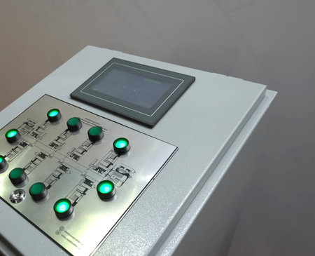Control panel for asynchronous motors. the control panel.