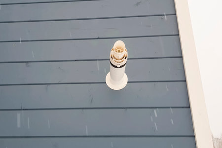 Nozzle for the outlet pipe of the air exhausted from the room.の写真素材