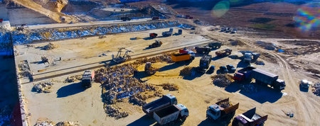 Panoramic photo. Production machines and equipment