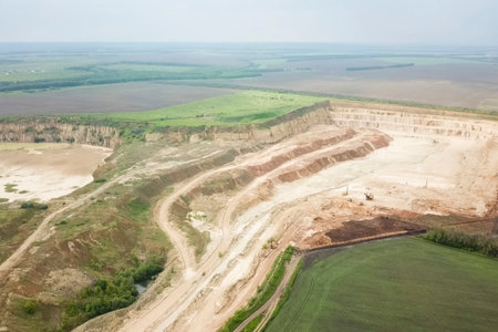A quarry for the extraction of sand and gravel