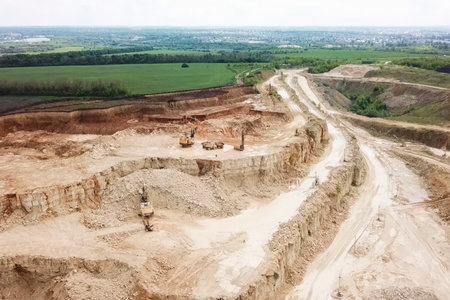 Excavators and dump trucks and other equipment
