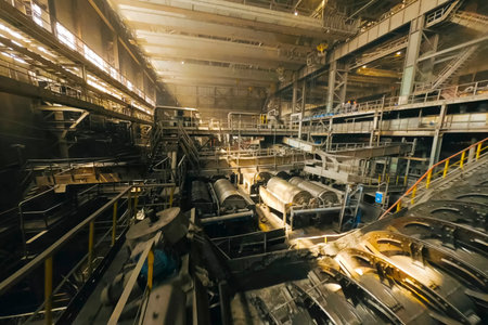 Equipment for grinding rock, a plant for the production