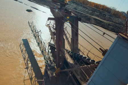 Walking dragline at work