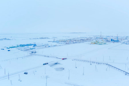 Gas treatment plants for a liquefied gas plant.の写真素材