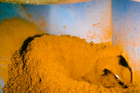 Crushed dried cow manure Crushed dried cow manureの写真素材