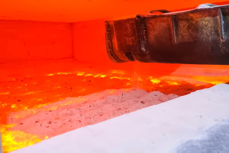 Broken glass, ground into powder, for subsequent melting into recyclable materials for the manufacture of jars and jugs.の写真素材