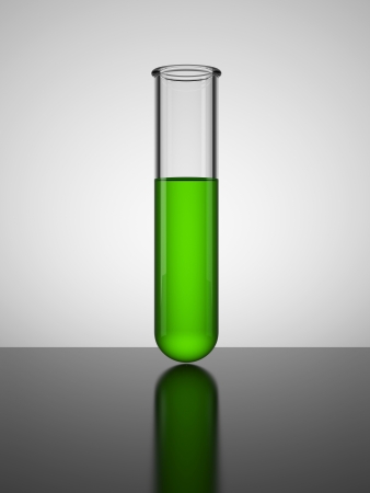 Beaker with green liquid  Test tube の写真素材