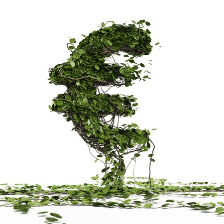 Euro currency symbol  shaped plantの写真素材