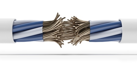 Strong Electric Connection isolated on a white background