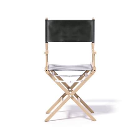 Director s chair isolated on a white backgroundの写真素材