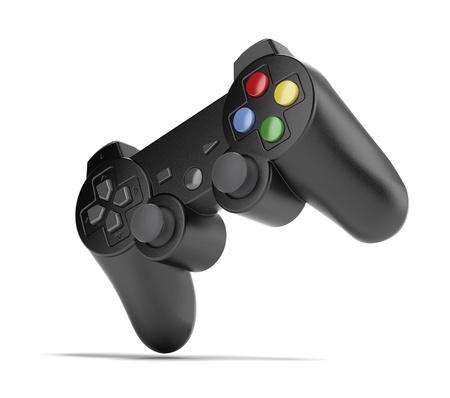 Gamepad joystick isolated on a white backgroundの写真素材