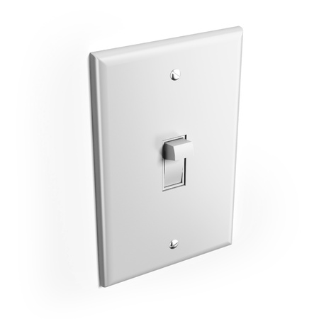 Light switch isolated on a white background