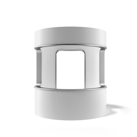 White counter isolated on a white backgroundの写真素材