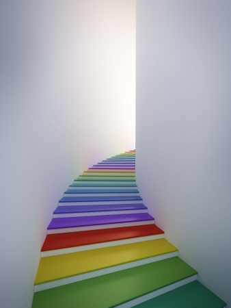 colorful stairsの写真素材