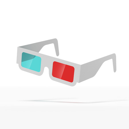 3d glasses  isolated on a white backgroundの写真素材
