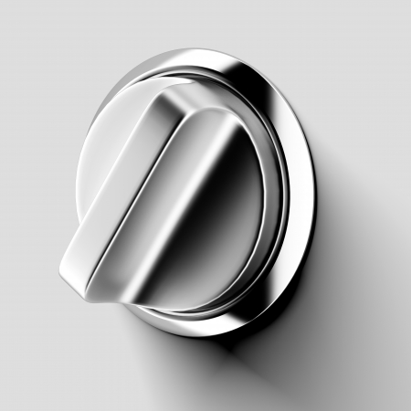 Metal switch isolated on a white backgroundの写真素材