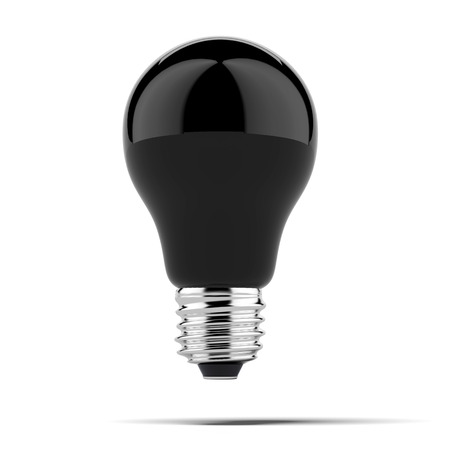 Black bulb isolated on a white backgroundの写真素材