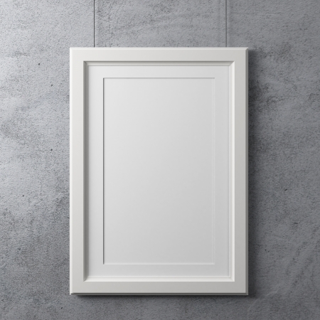 blank white frameの写真素材