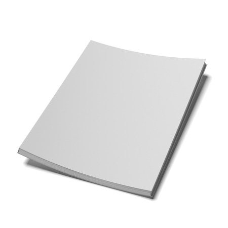book with blank cover  isolated on a white backgroundの写真素材