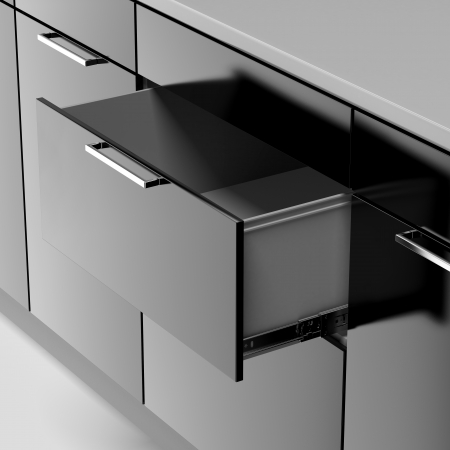 black drawer isolated on a white backgroundの写真素材