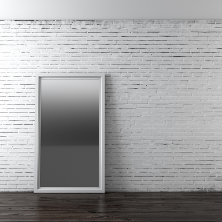 Interior with mirror. 3d renderの写真素材
