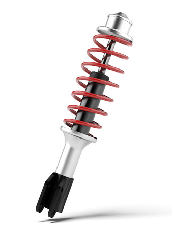 Shock absorber  isolated on a white backgroundの写真素材