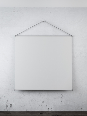 Blank projector on the wall in interiorの写真素材