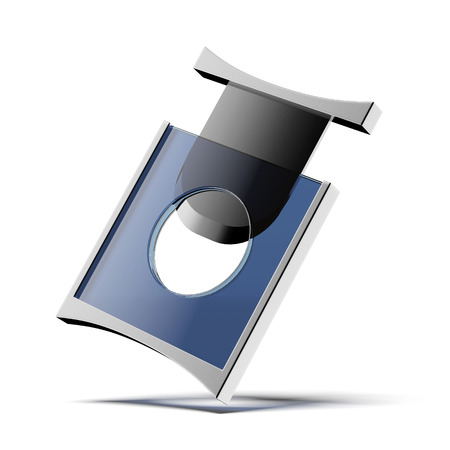 Cigar cutter isolated on a white backgroundの写真素材