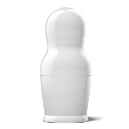 blank white doll isolated on a white background. 3d renderの写真素材