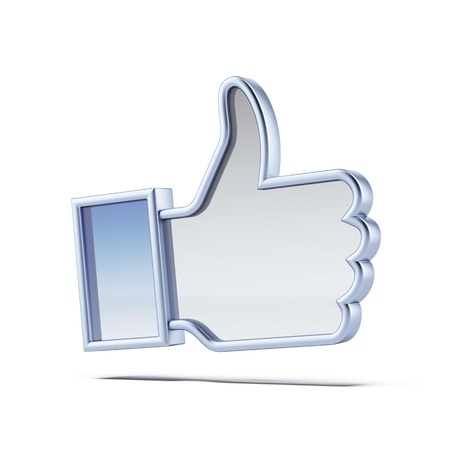 Like symbol isolated on a white background. 3d renderの写真素材
