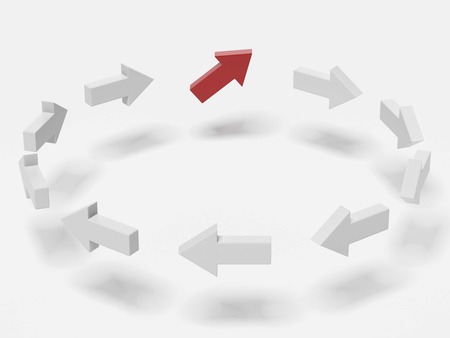 Different arrow isolated on a white background. 3d renderの写真素材