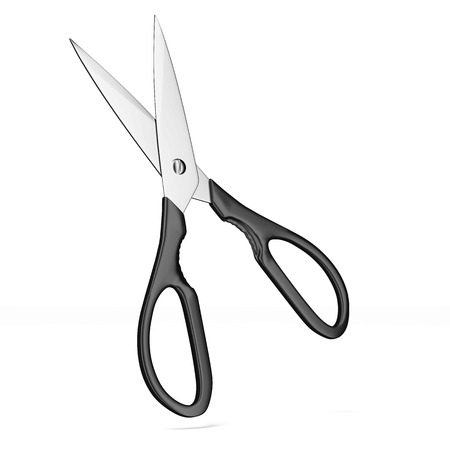 Pair of scissors isolated on a white background. 3d renderの写真素材