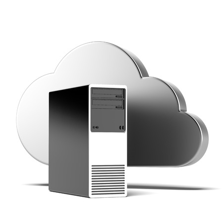 cloud computing concept  isolated on a white background. 3d renderの写真素材
