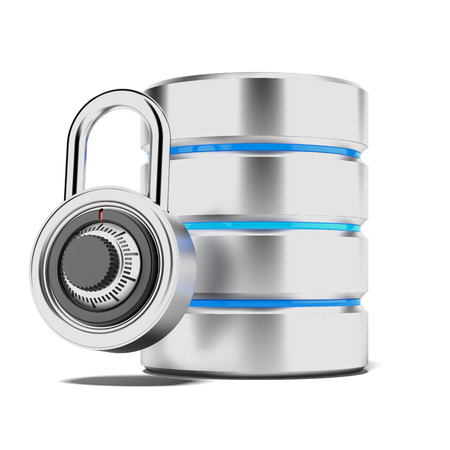 safe storage concept   isolated on a white background. 3d renderの写真素材