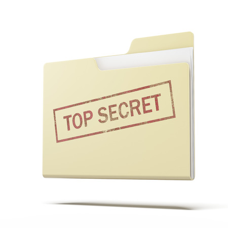 top secret folder  isolated on a white background. 3d renderの写真素材
