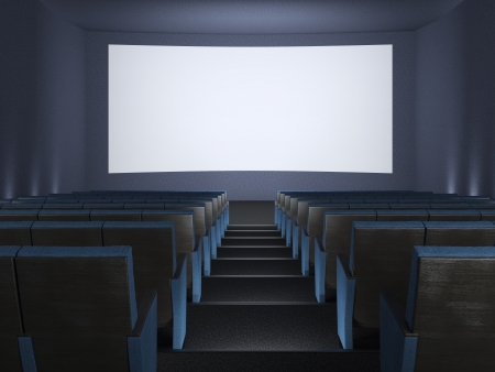 Inside of the cinema. 3d renderの写真素材