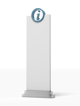 Information stand isolated on a white background. 3d renderの写真素材
