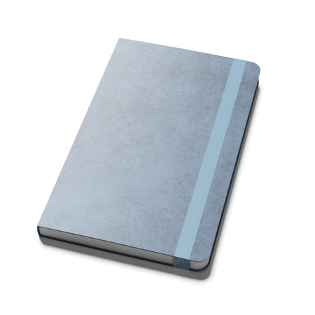 blue note book isolated on a white . 3d renderの写真素材