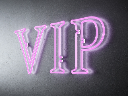 Neon VIP sign. 3d renderの写真素材